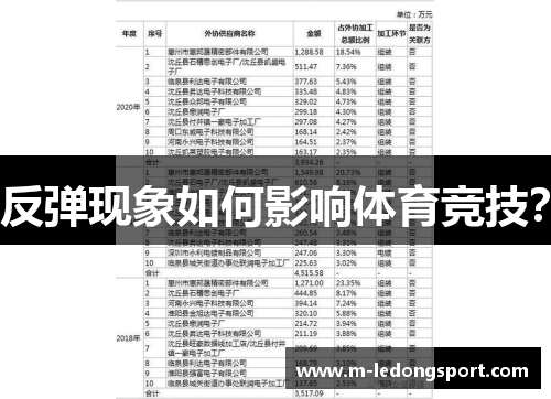 反弹现象如何影响体育竞技？